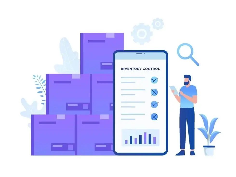 inventory control illustration concept vector