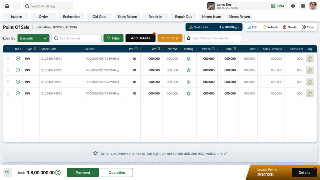 POS and Billing Management